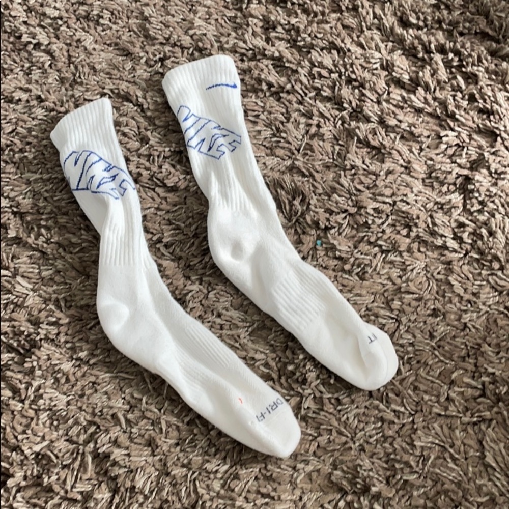 Nike socks boys large white